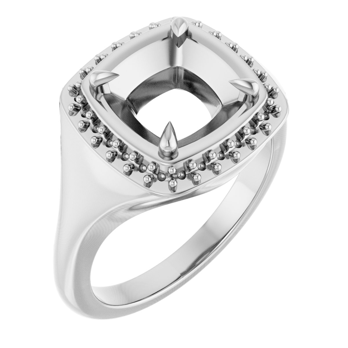 Claw-Prong Halo-Style Ring