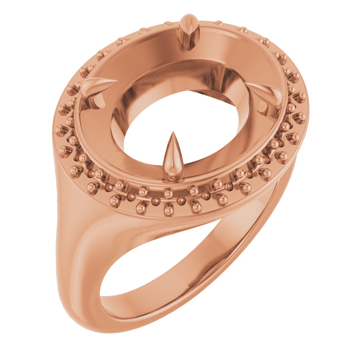Claw-Prong Halo-Style Ring