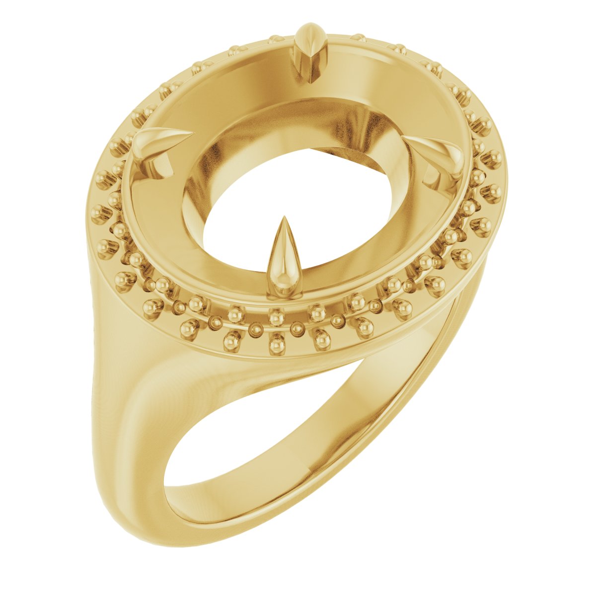 Claw-Prong Halo-Style Ring