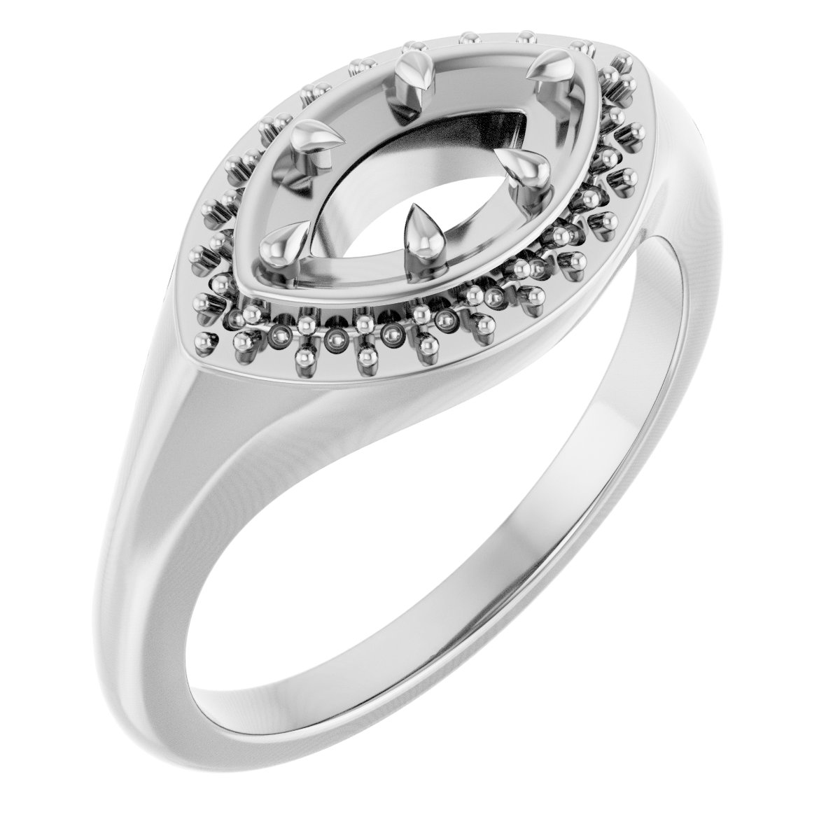 Claw-Prong Halo-Style Ring