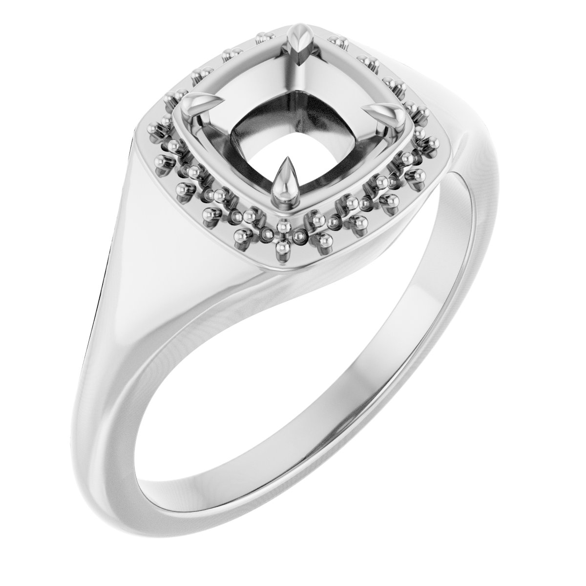 Claw-Prong Halo-Style Ring