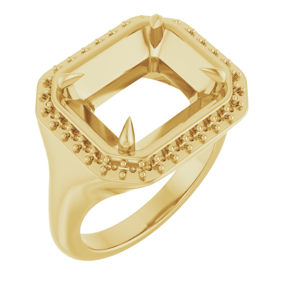 Claw-Prong Halo-Style Ring