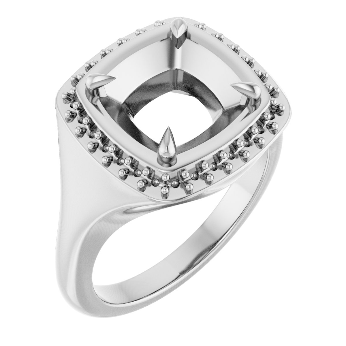 Claw-Prong Halo-Style Ring
