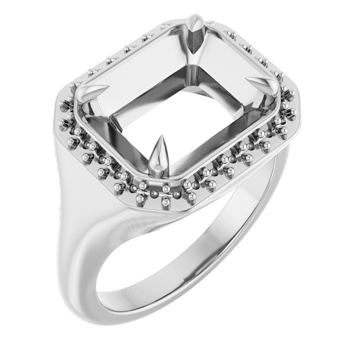 Claw-Prong Halo-Style Ring