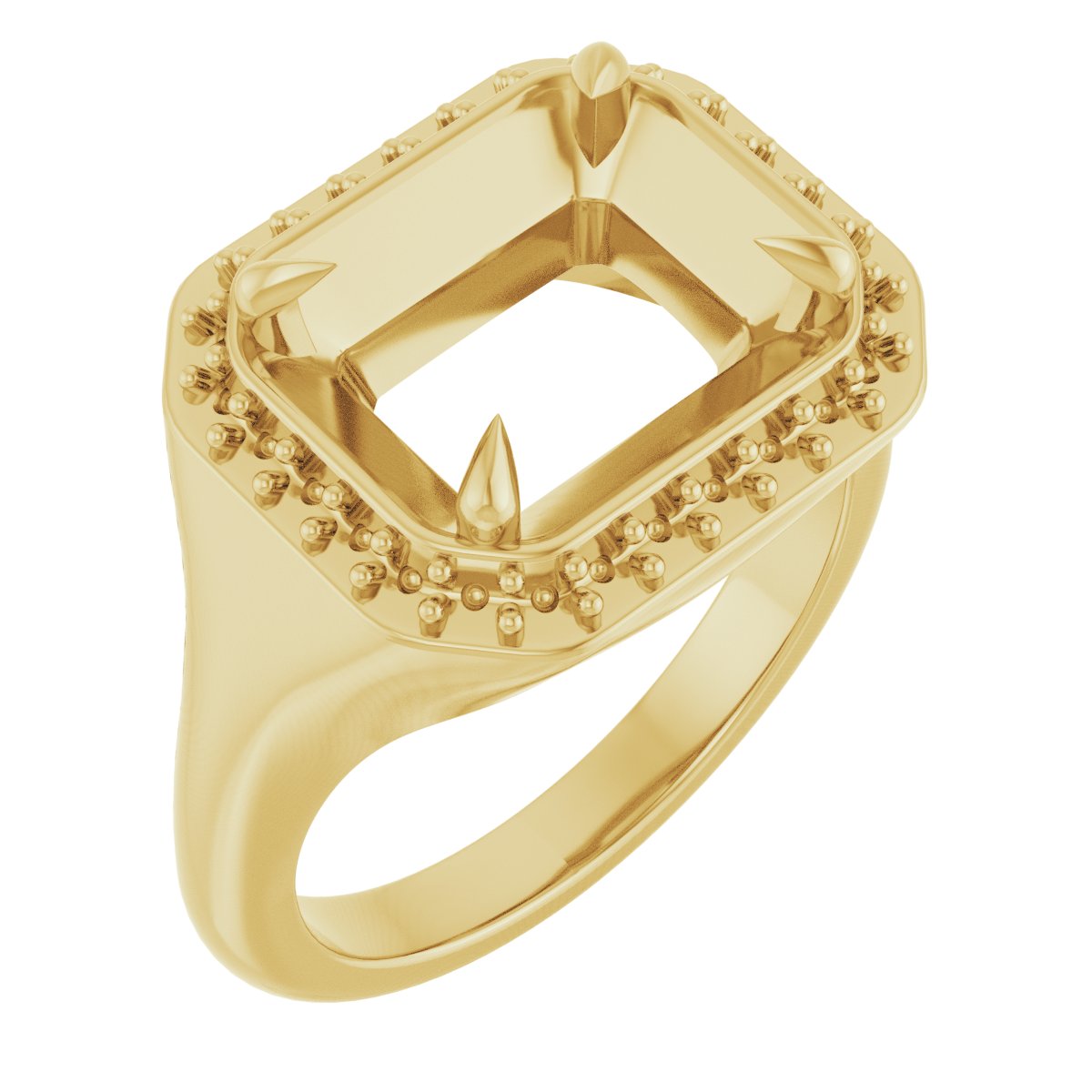 Claw-Prong Halo-Style Ring