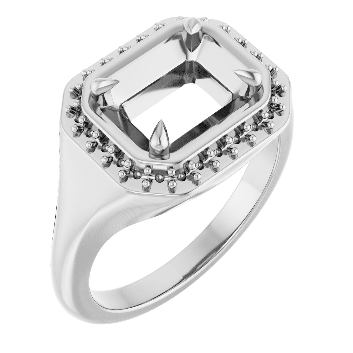 Claw-Prong Halo-Style Ring