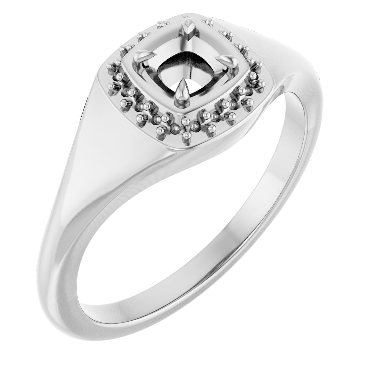 Claw-Prong Halo-Style Ring