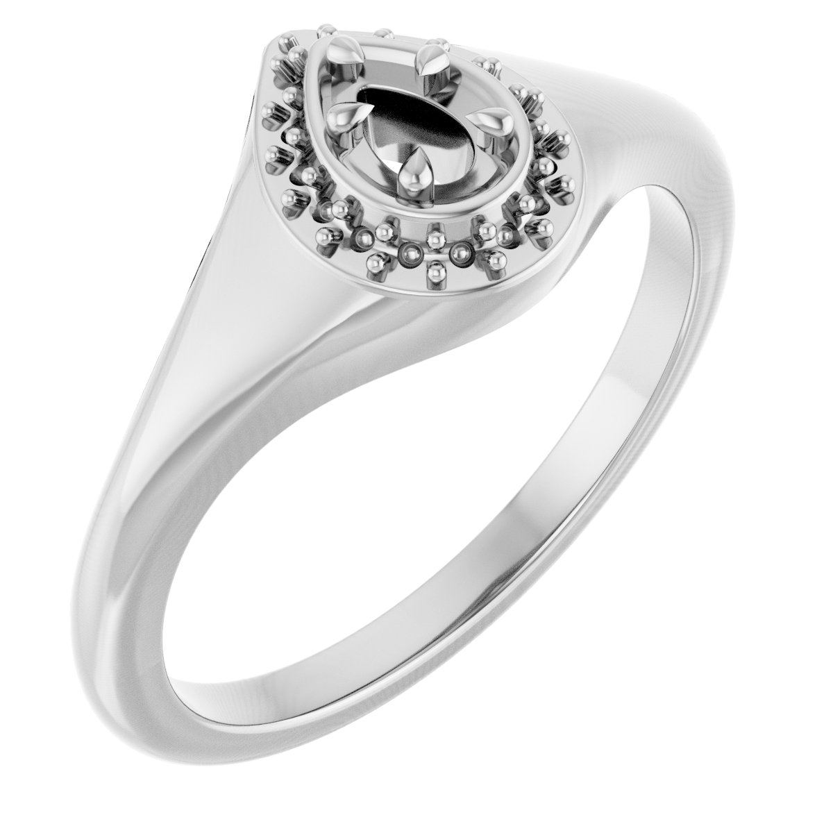 Claw-Prong Halo-Style Ring