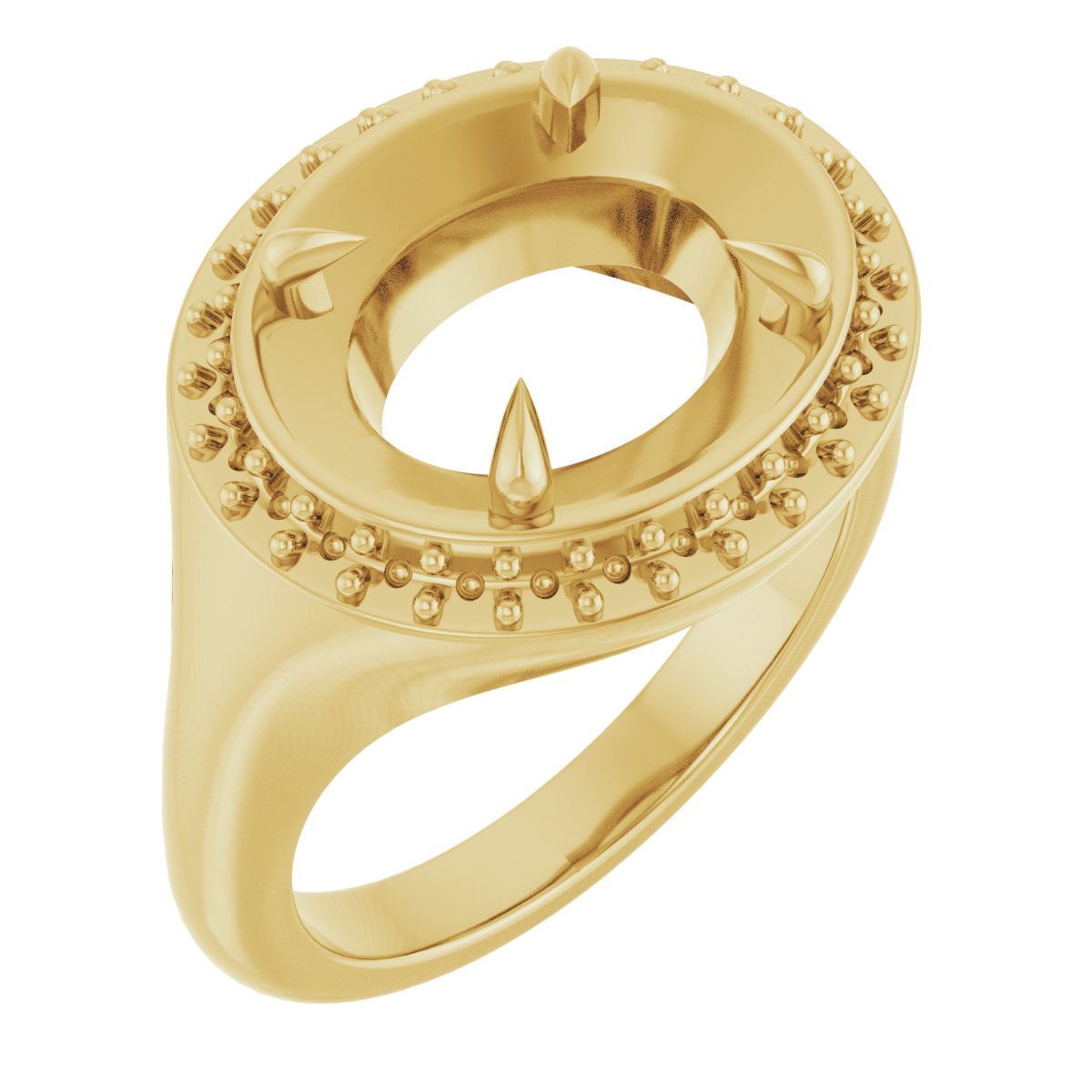 Claw-Prong Halo-Style Ring