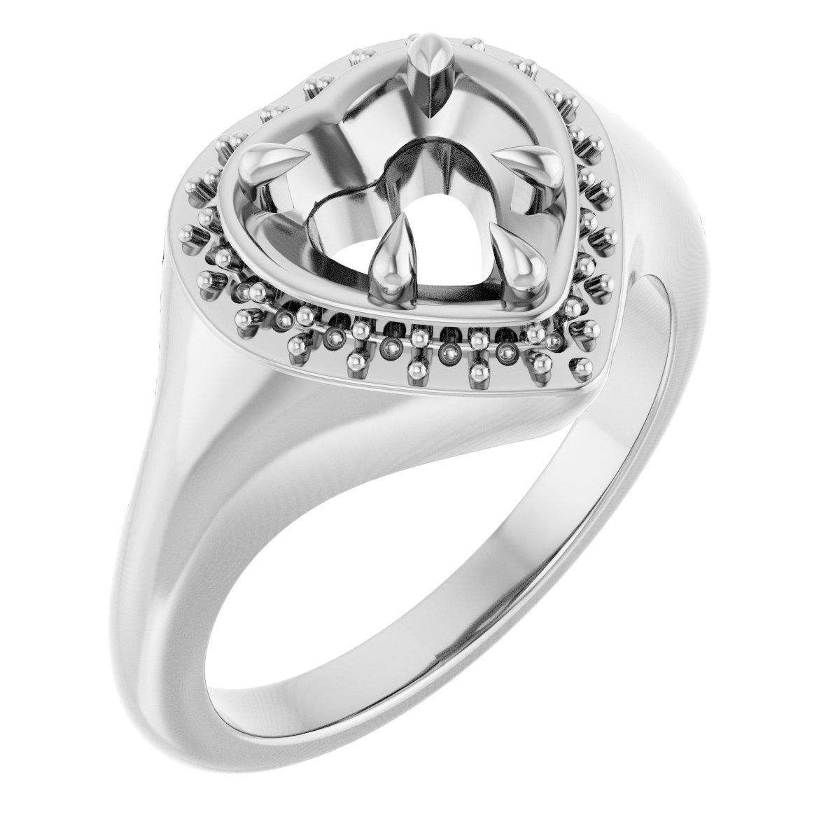 Claw-Prong Halo-Style Ring