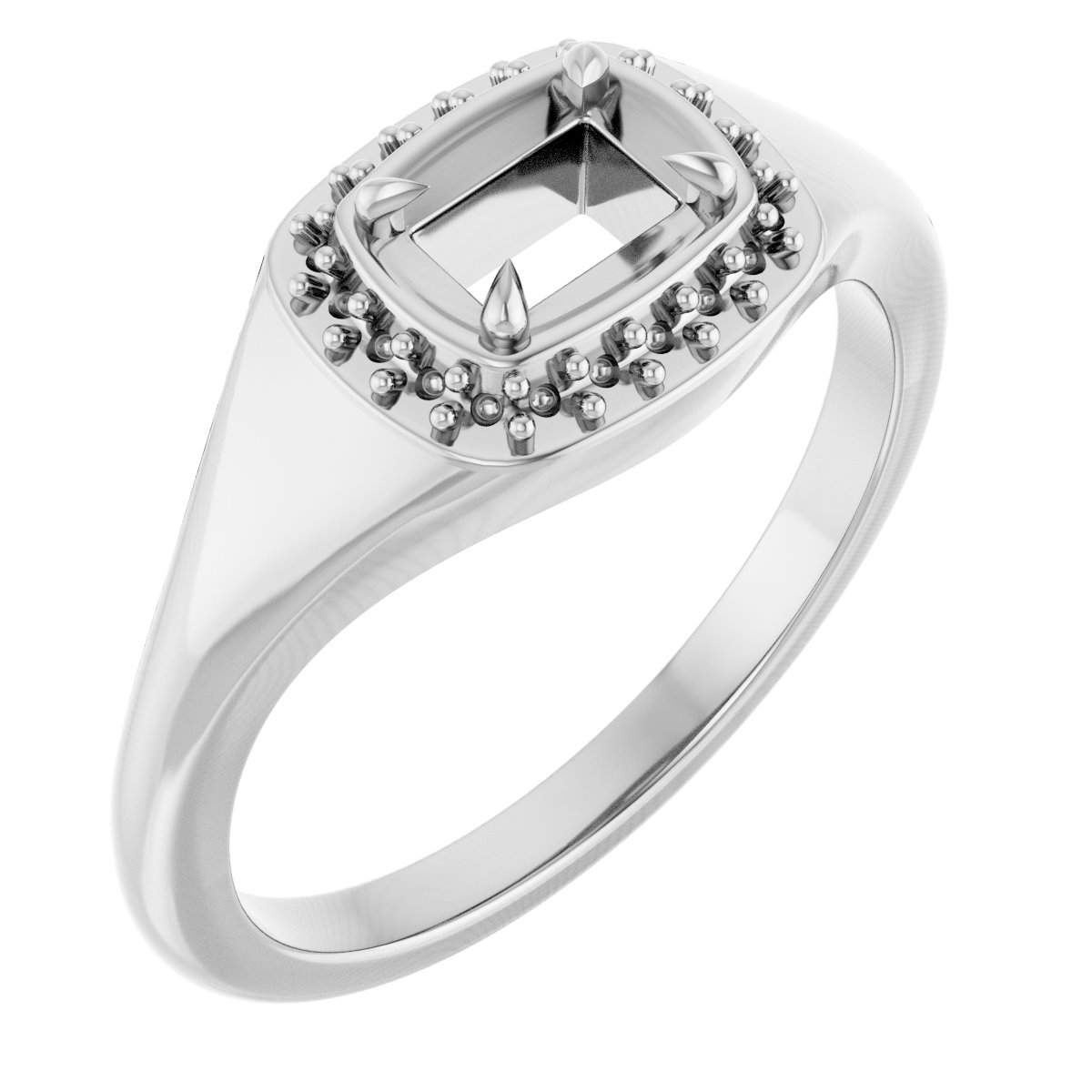 Claw-Prong Halo-Style Ring