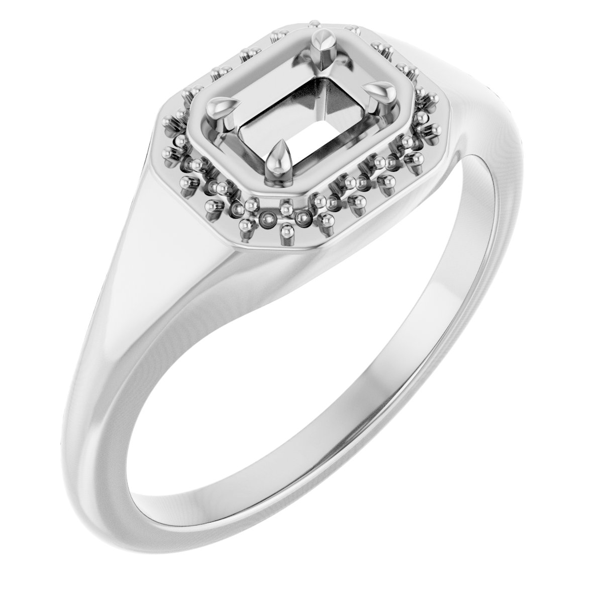 Claw-Prong Halo-Style Ring