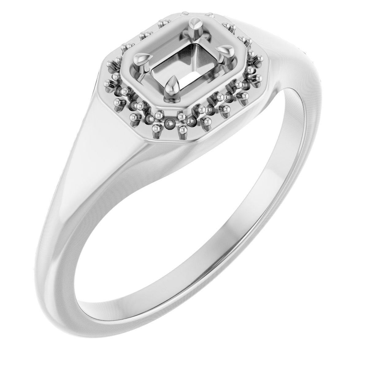 Claw-Prong Halo-Style Ring