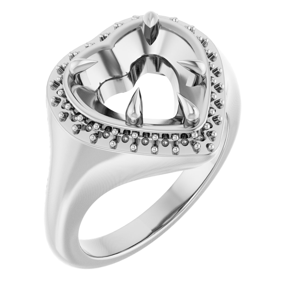 Claw-Prong Halo-Style Ring
