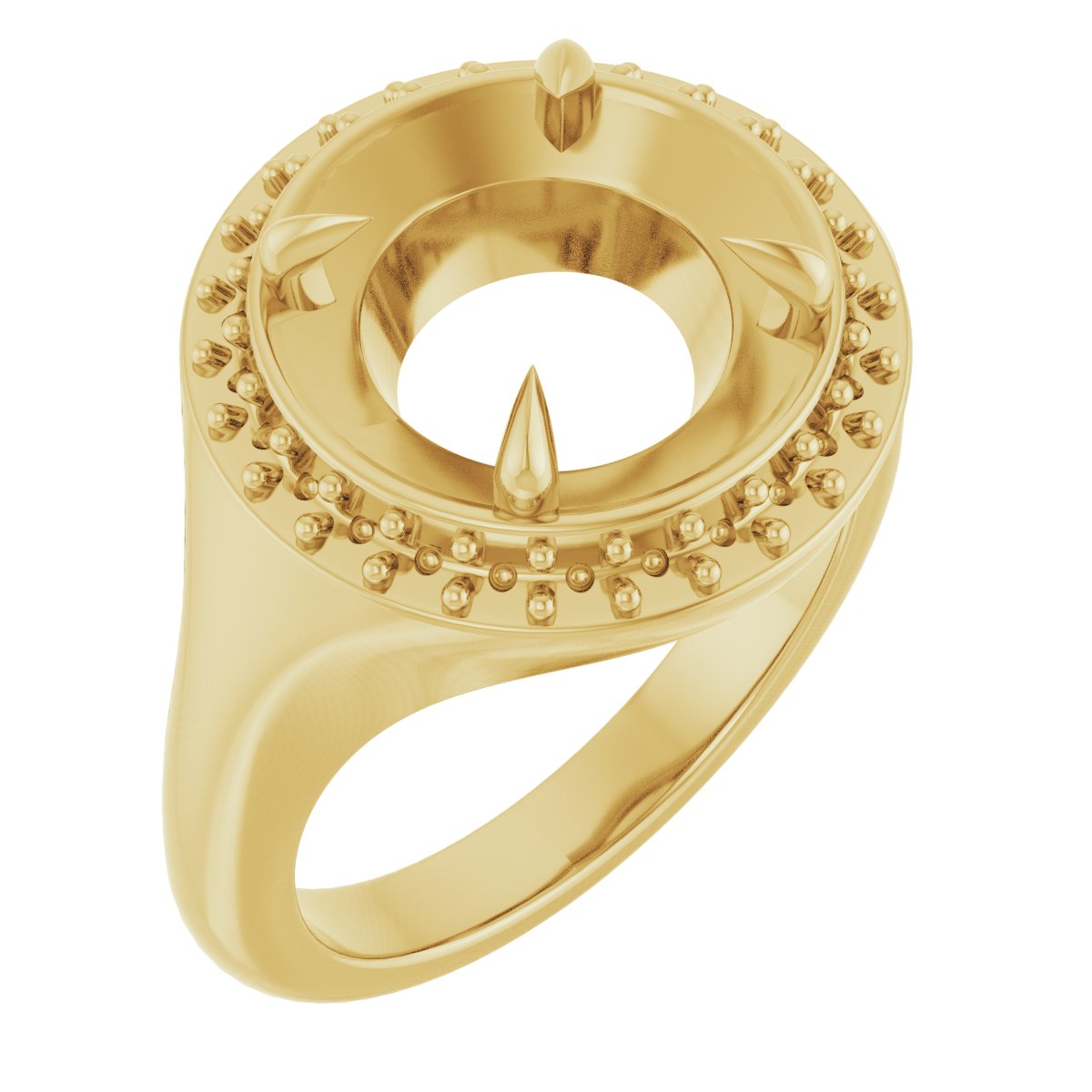 Claw-Prong Halo-Style Ring
