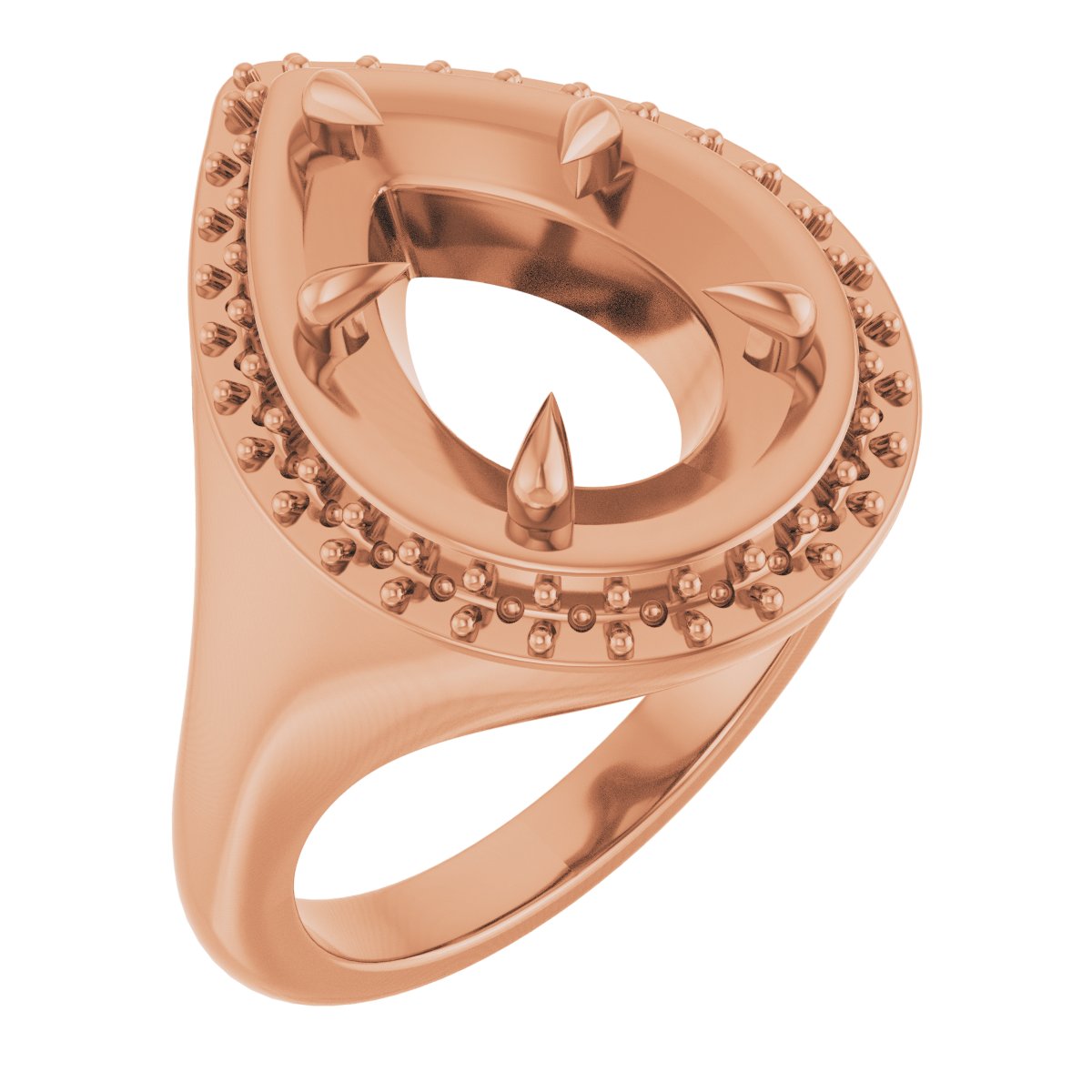 Claw-Prong Halo-Style Ring