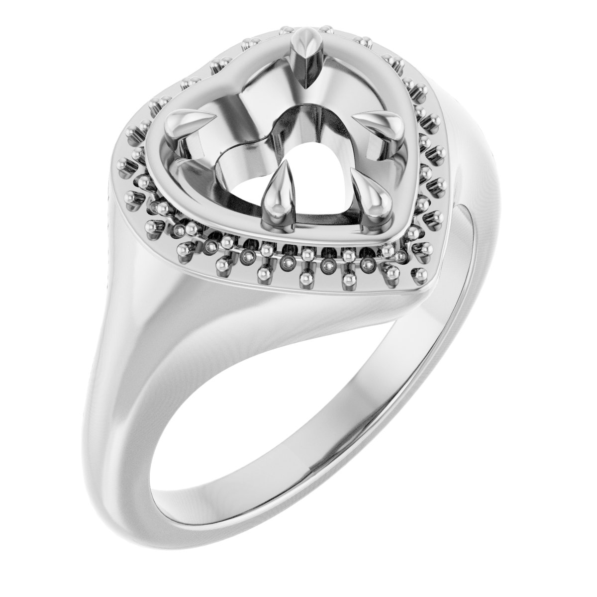 Claw-Prong Halo-Style Ring