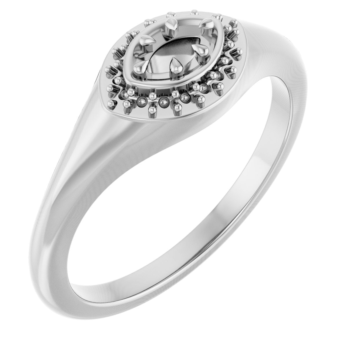 Claw-Prong Halo-Style Ring