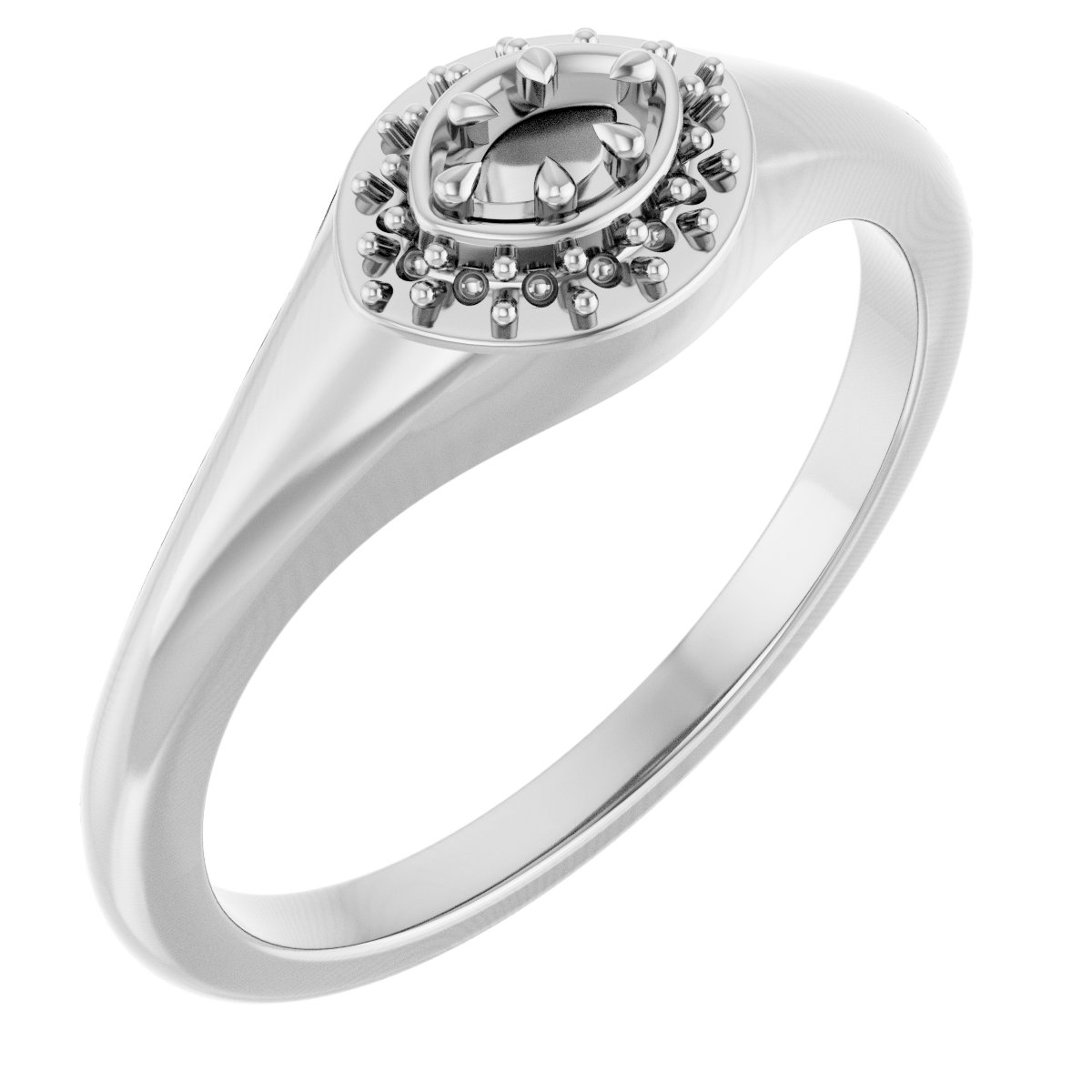 Claw-Prong Halo-Style Ring