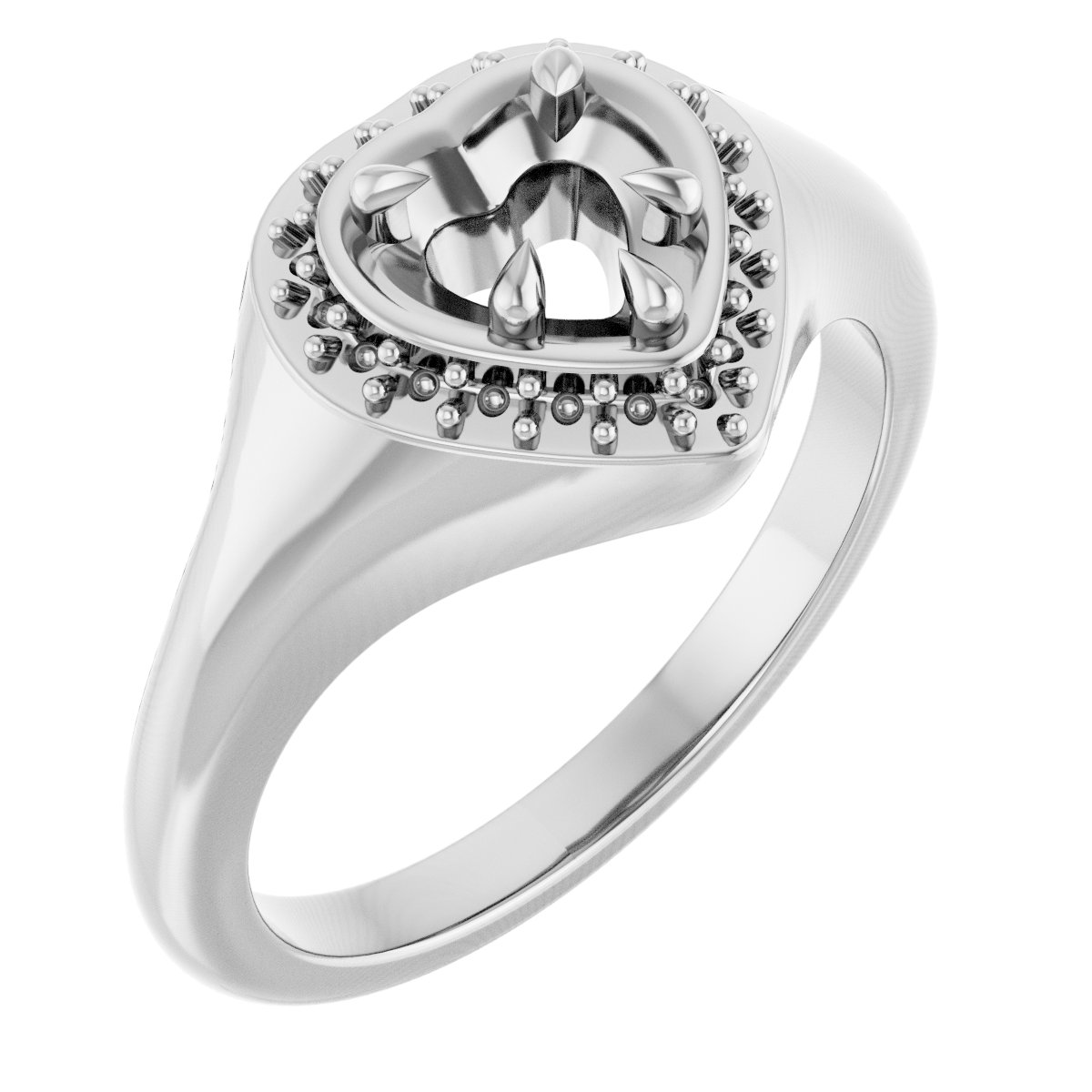 Claw-Prong Halo-Style Ring