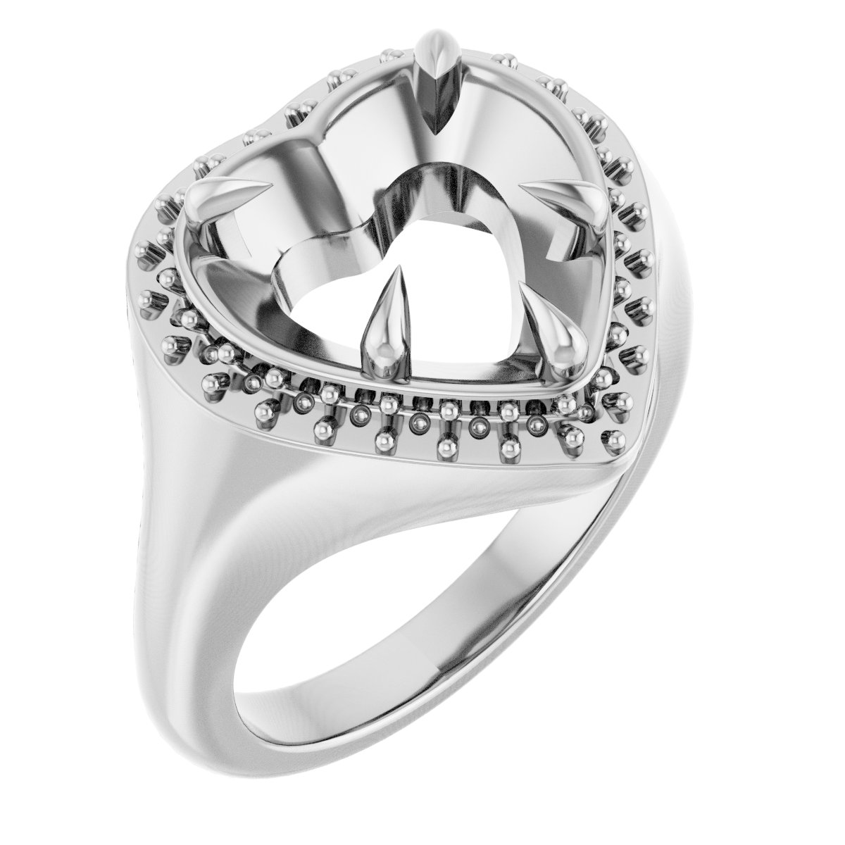 Claw-Prong Halo-Style Ring