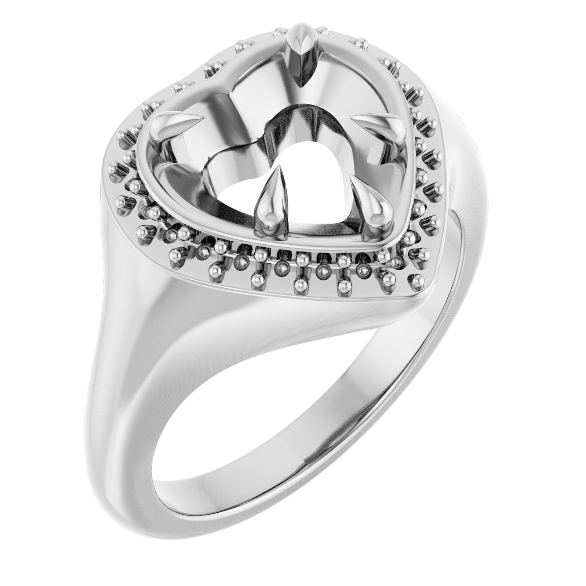 Claw-Prong Halo-Style Ring