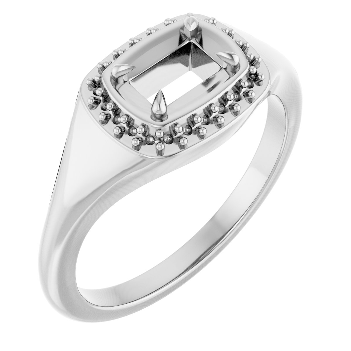 Claw-Prong Halo-Style Ring
