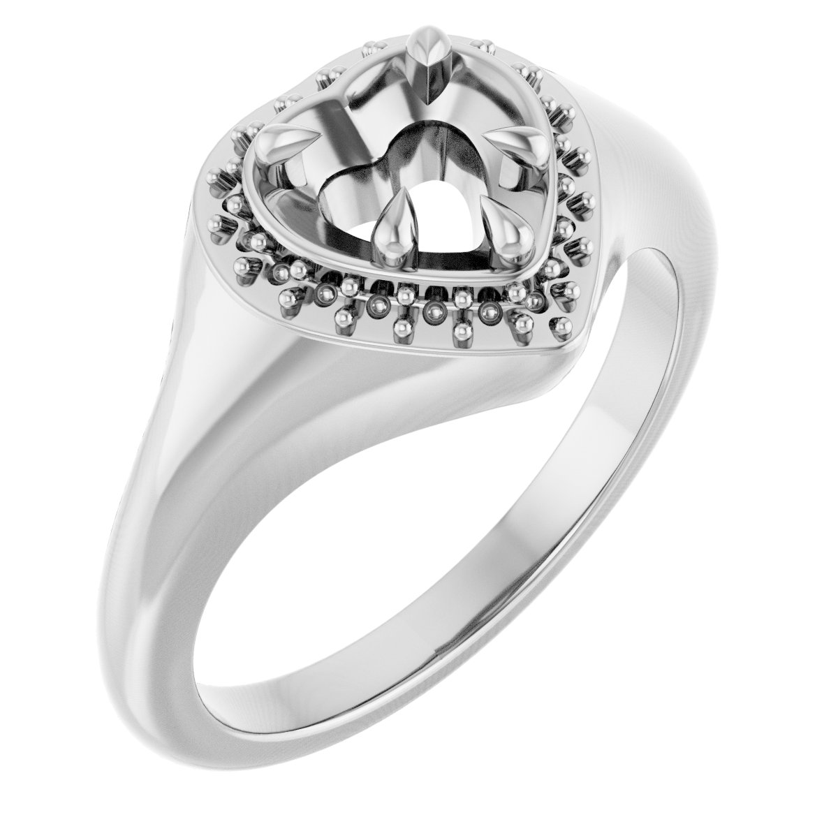 Claw-Prong Halo-Style Ring