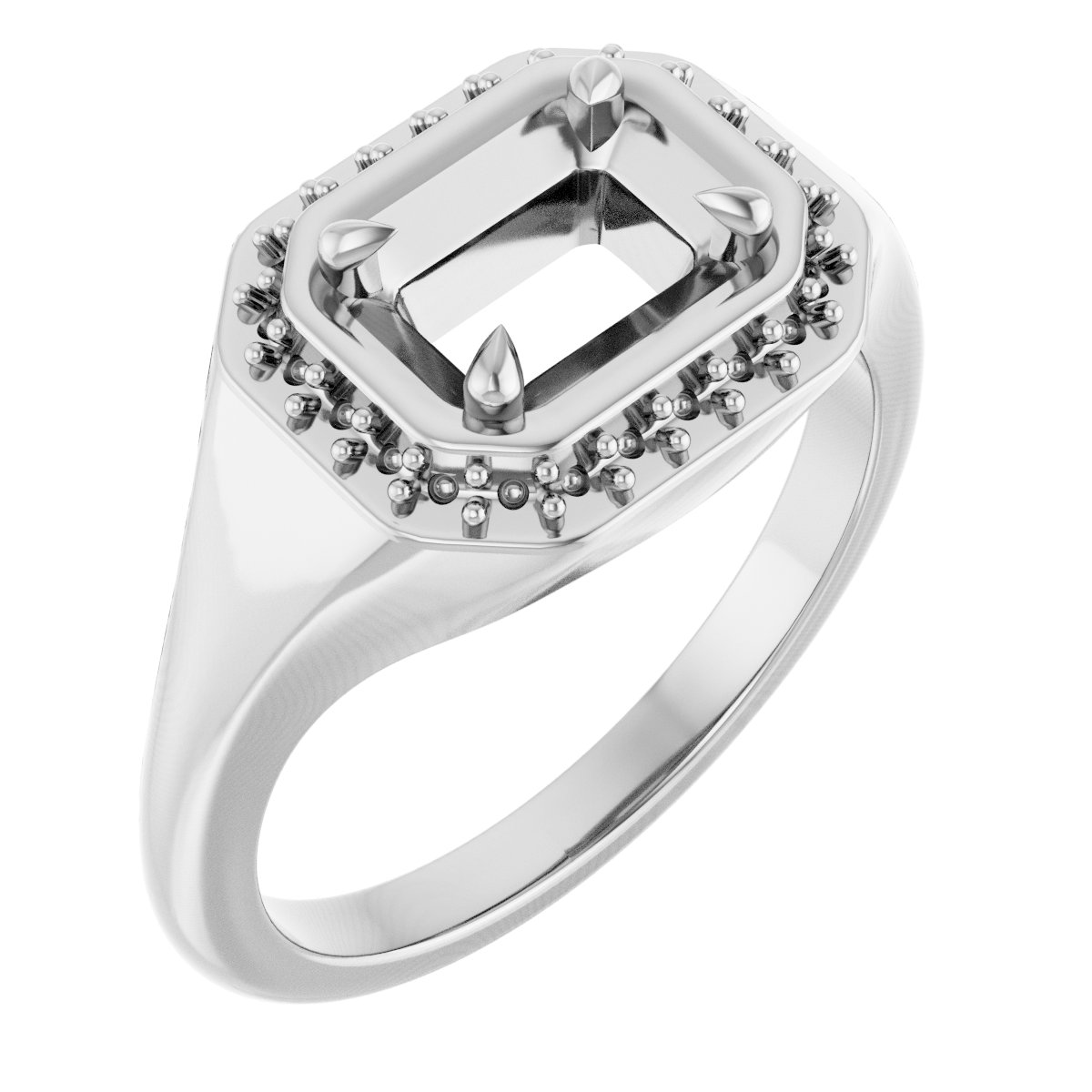 Claw-Prong Halo-Style Ring