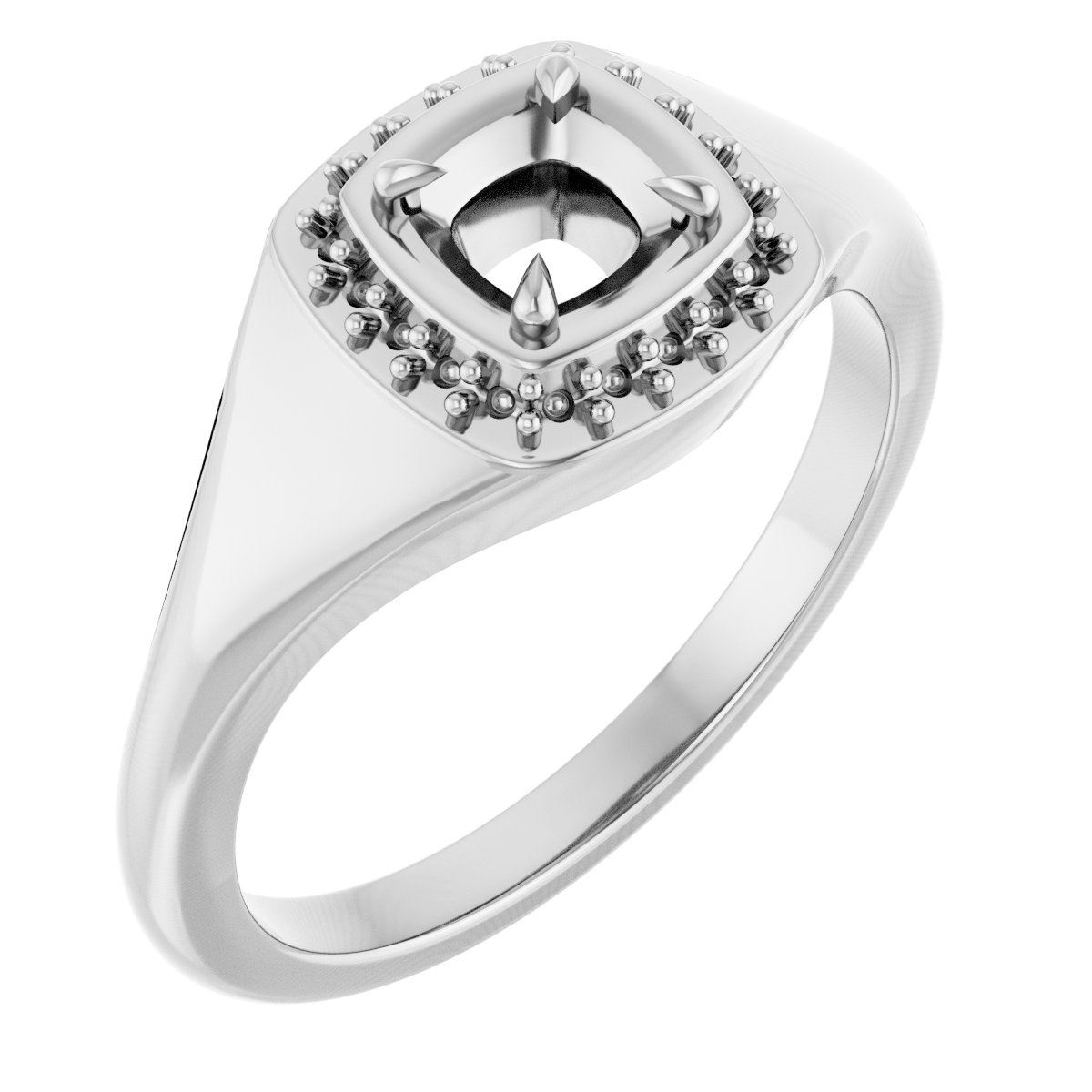 Claw-Prong Halo-Style Ring