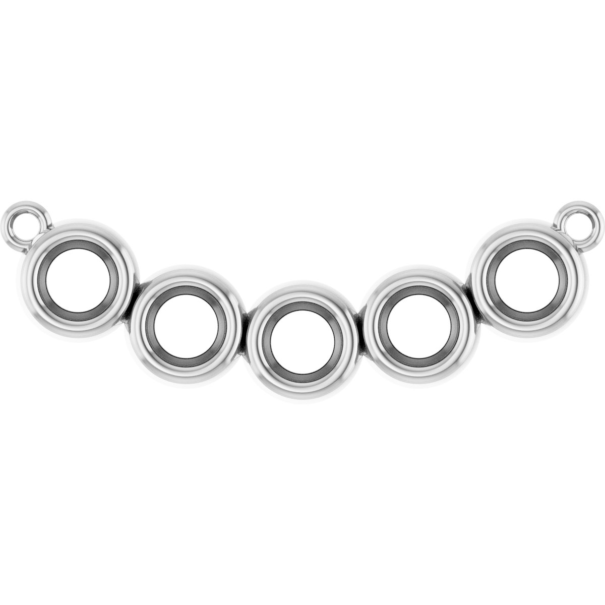 Five-Stone Bezel-Set Necklace or Center