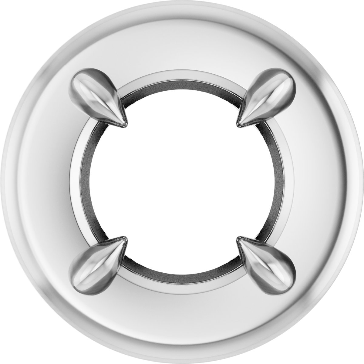 Claw-Prong Bezel-Style Solitaire Necklace or Pendant