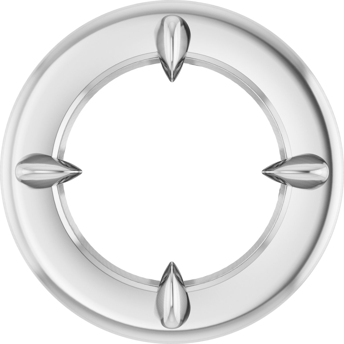 Claw-Prong Bezel-Style Solitaire Necklace or Pendant