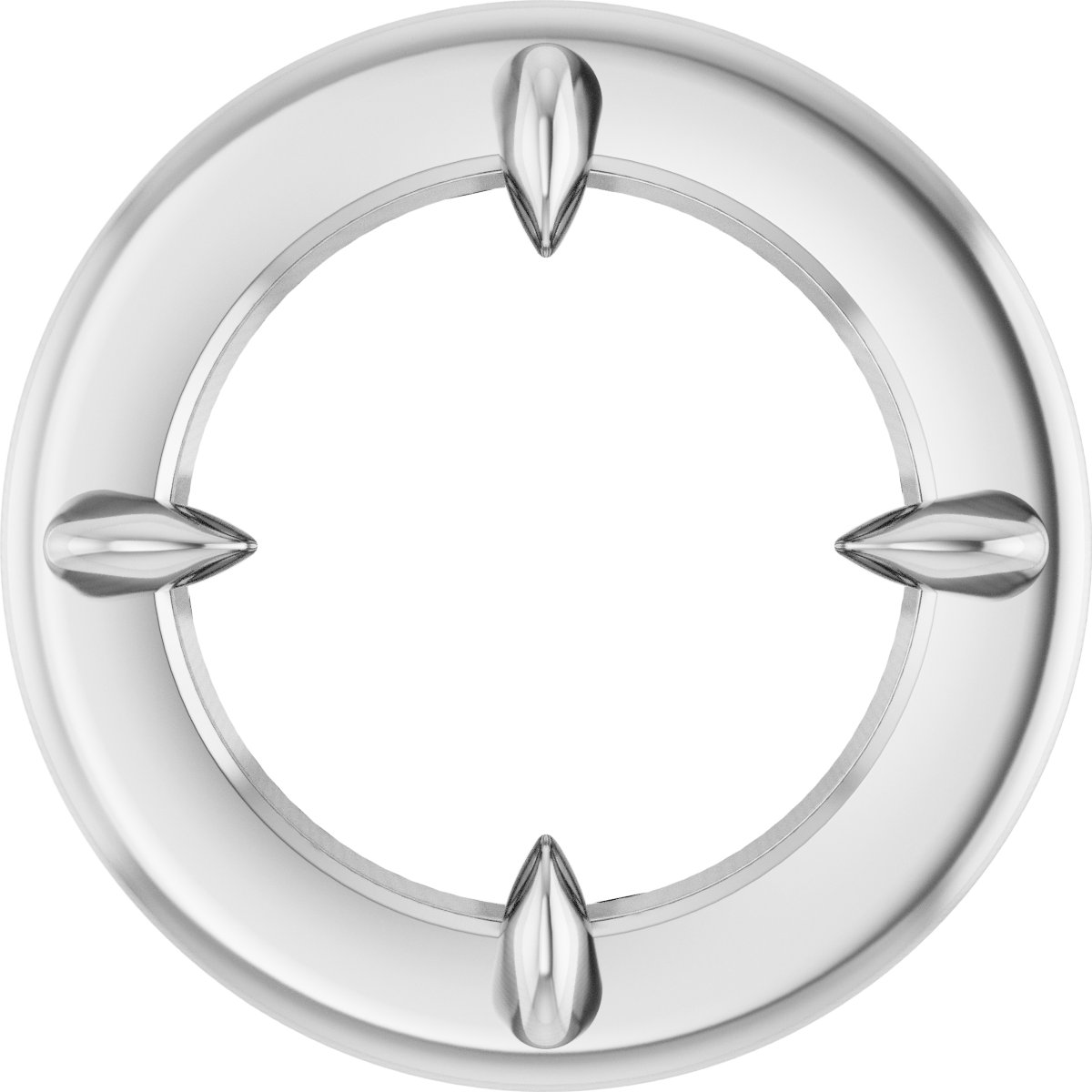 Claw-Prong Bezel-Style Solitaire Necklace or Pendant