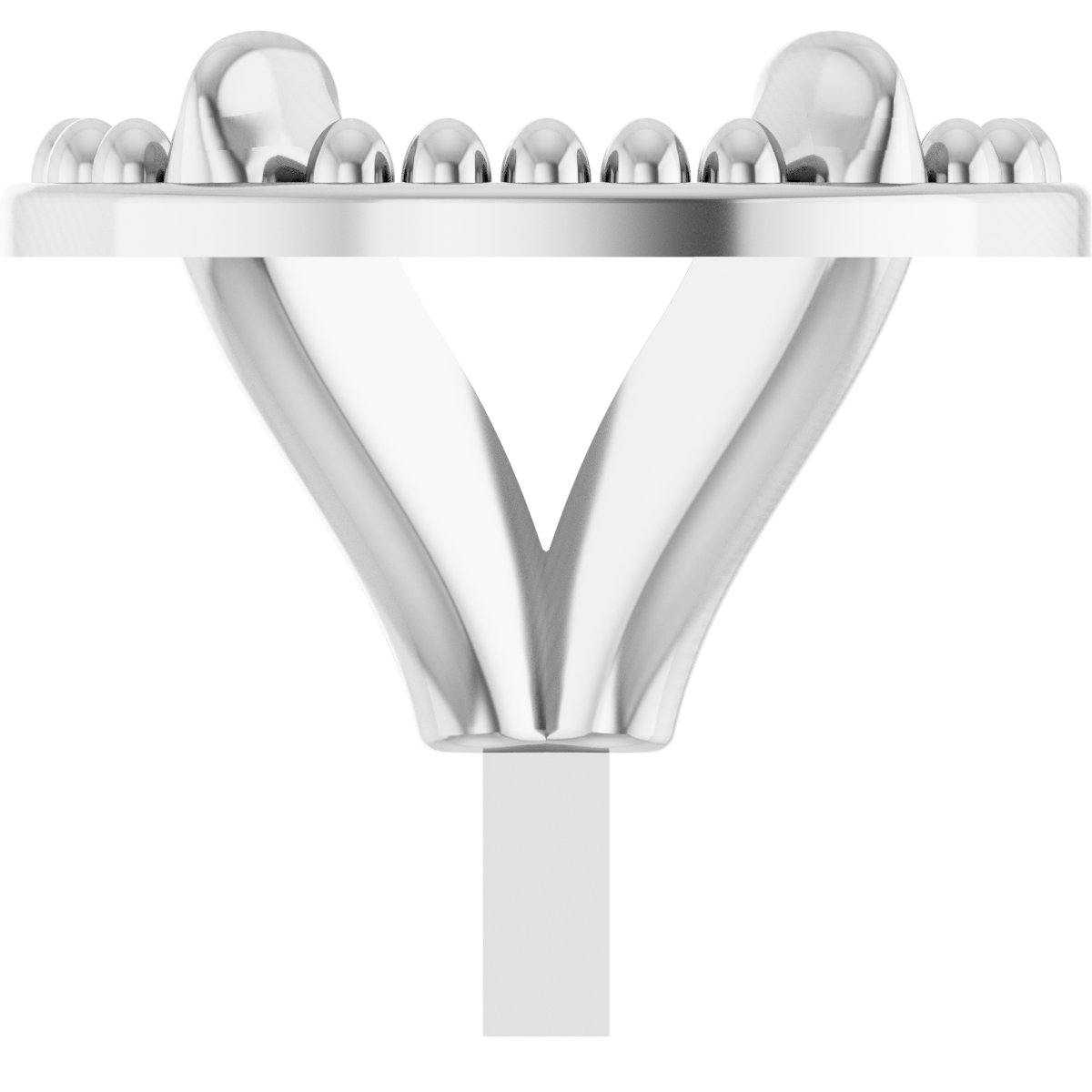 4-Prong Claw Milgrain Peg Setting