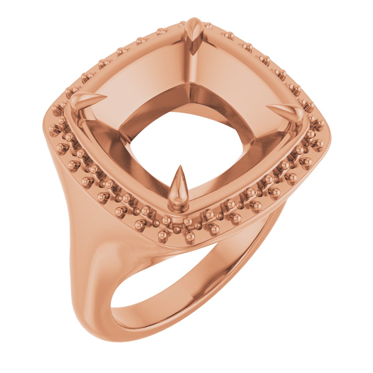 Claw-Prong Halo-Style Ring