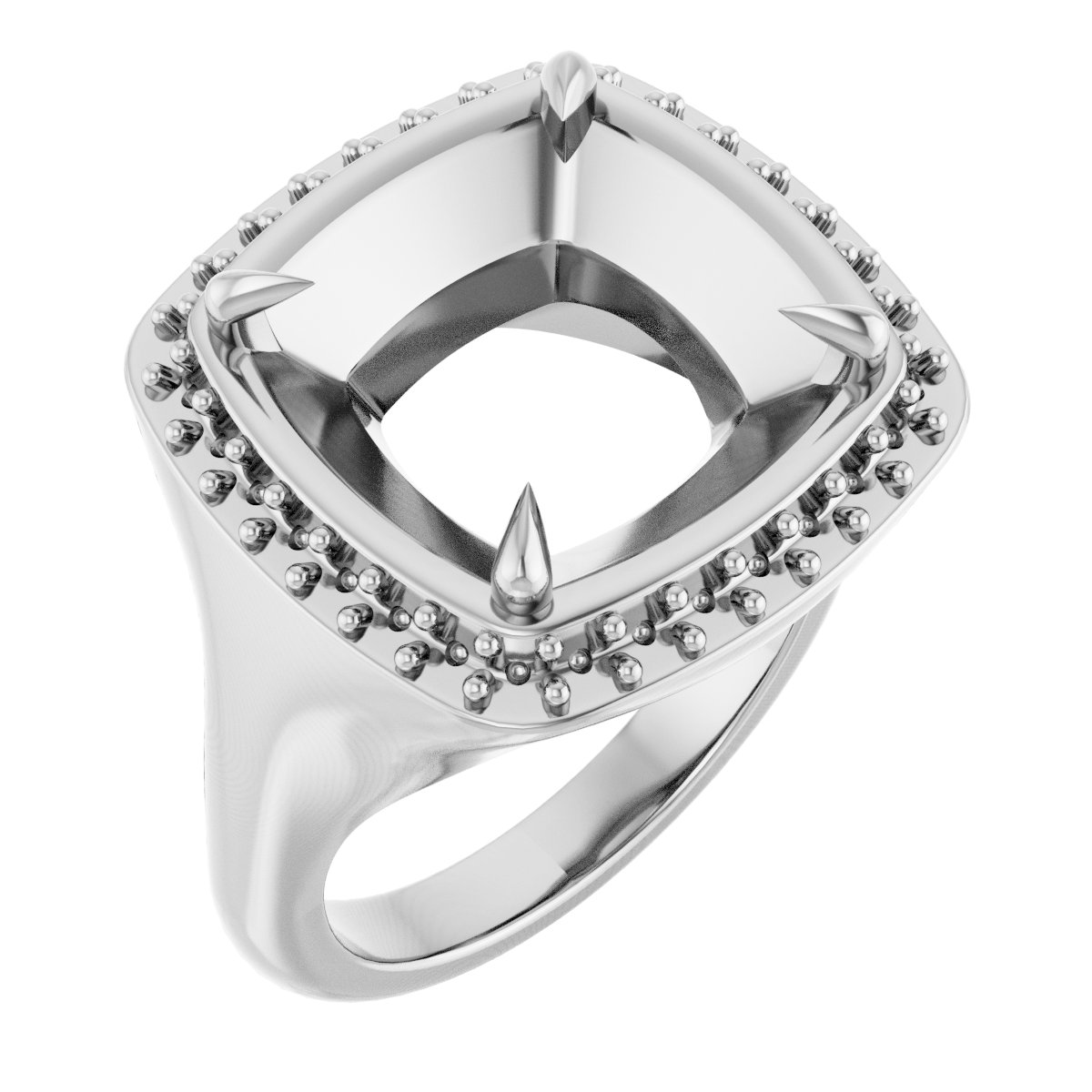 Claw-Prong Halo-Style Ring