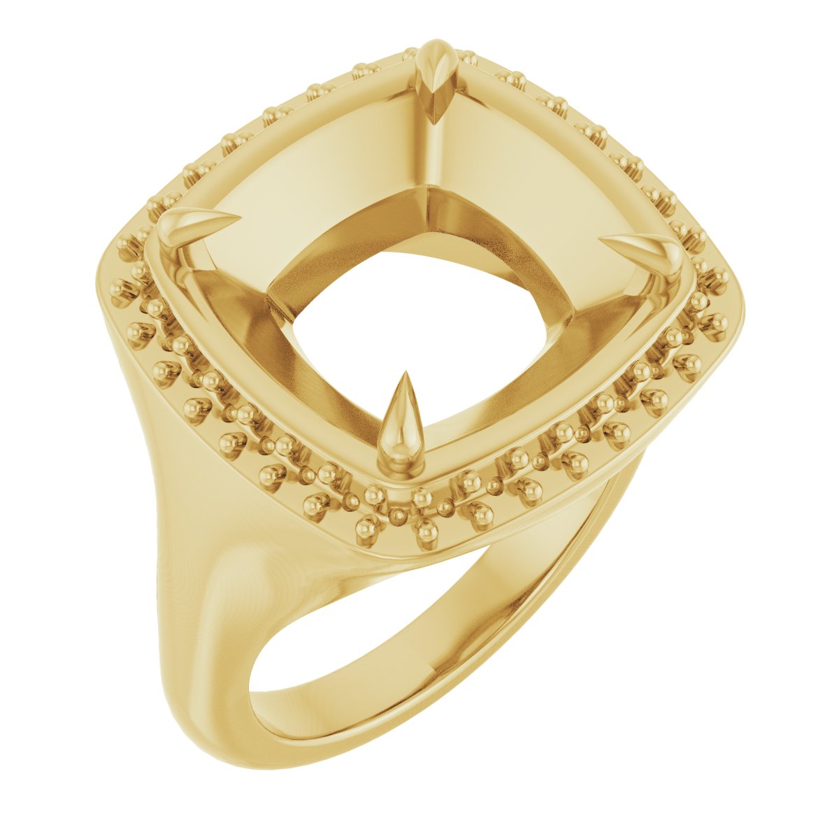 Claw-Prong Halo-Style Ring