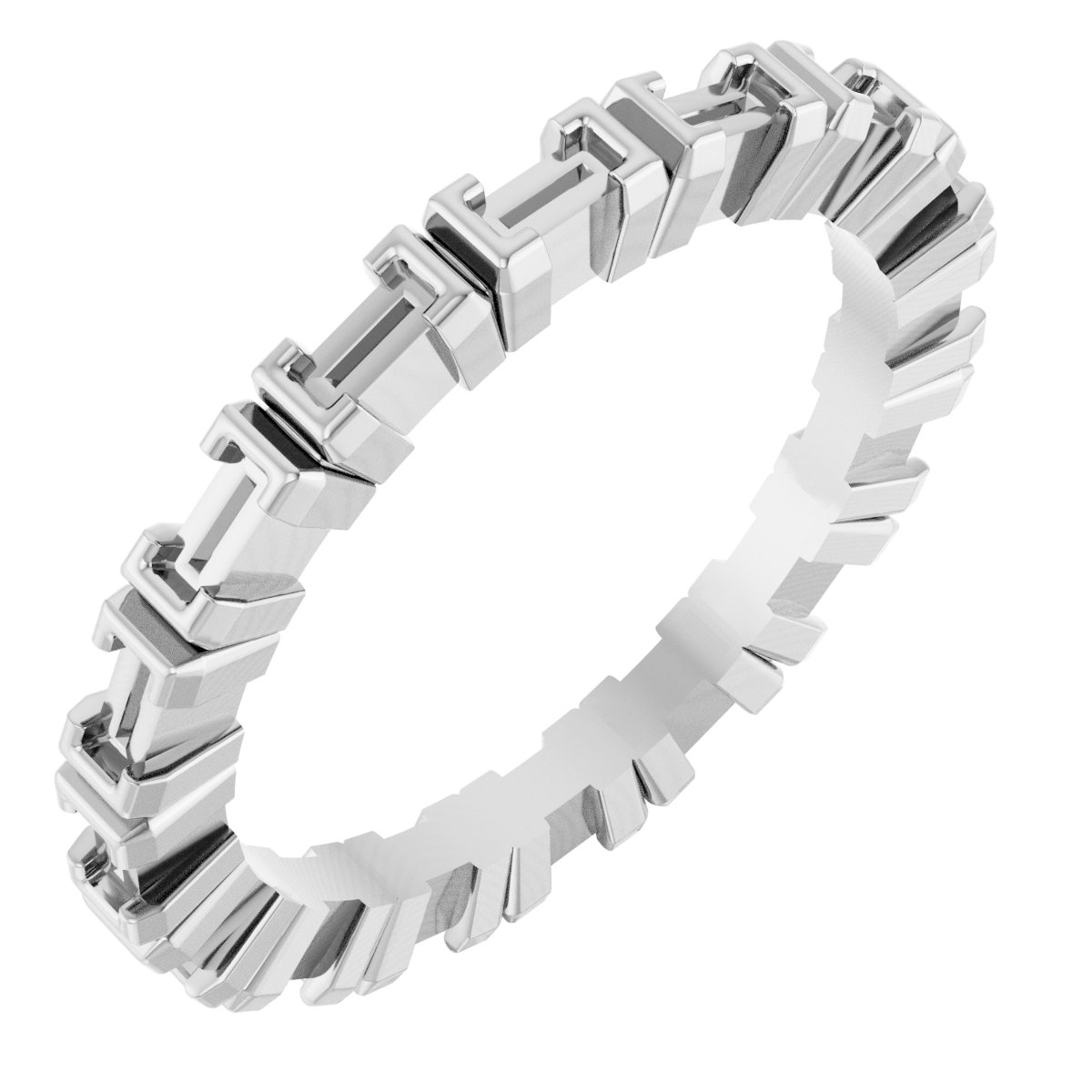 Half-Bezel Eternity Band