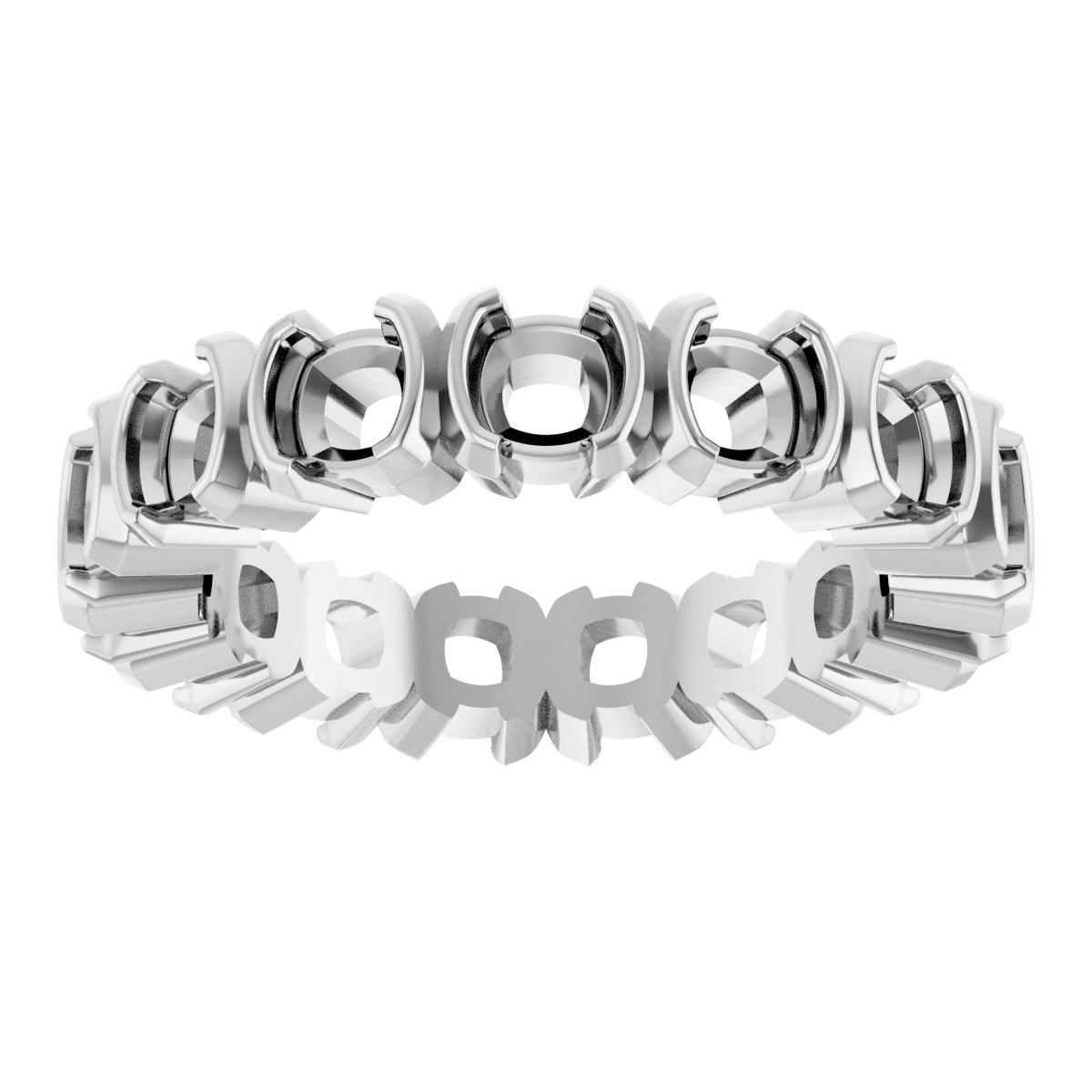 2.75 mm Round Eternity Band Mounting view 3