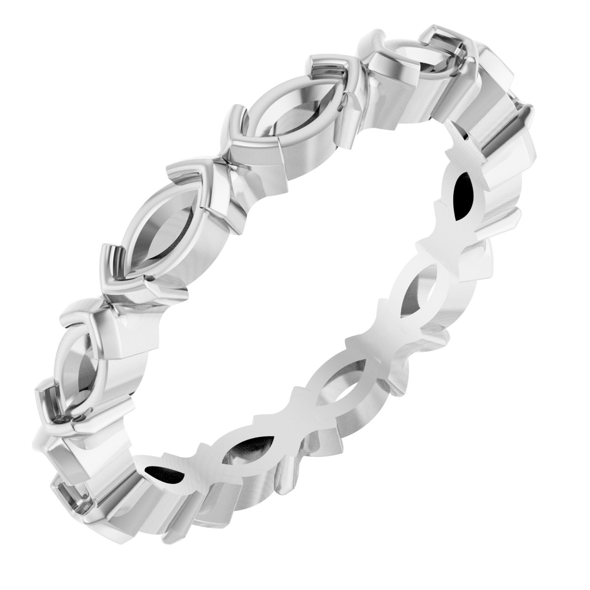 Half-Bezel Eternity Band