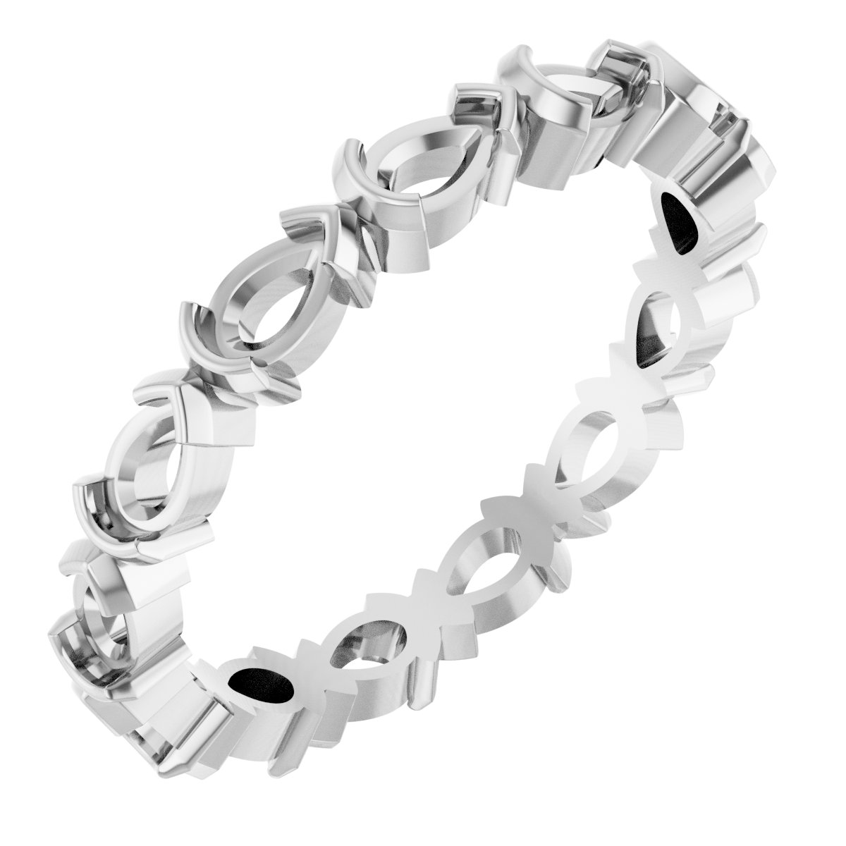 Half-Bezel Eternity Band