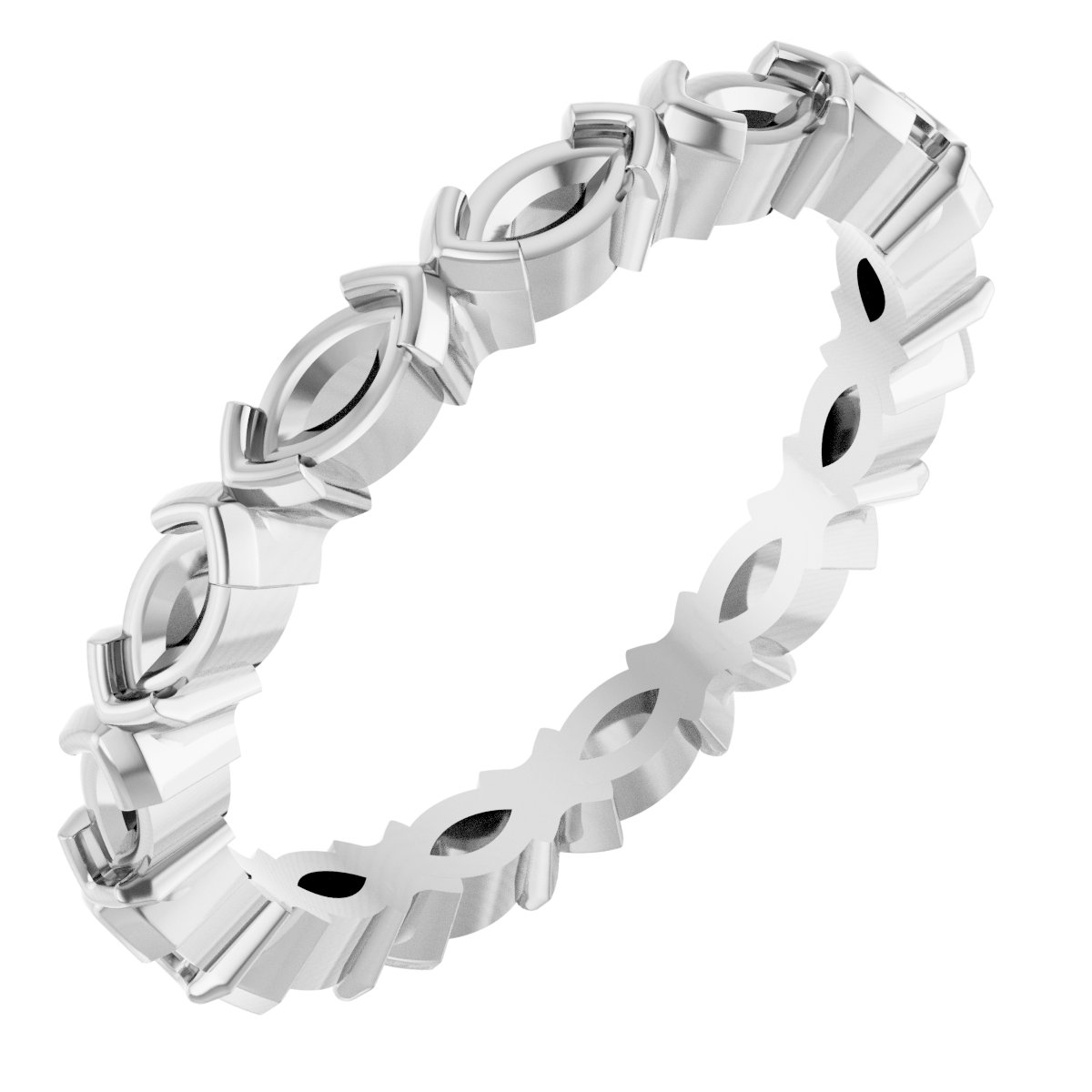 Half-Bezel Eternity Band