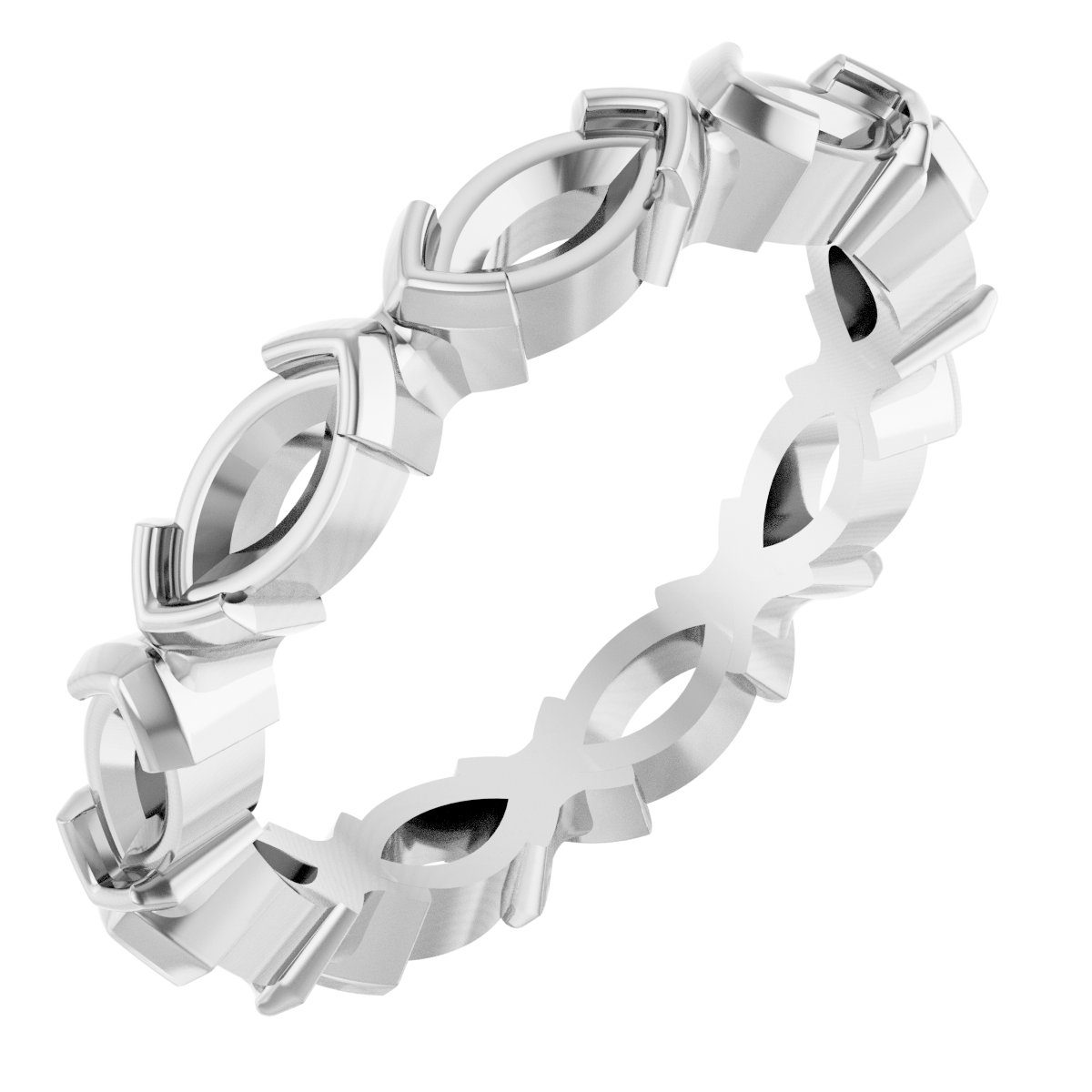 Half-Bezel Eternity Band