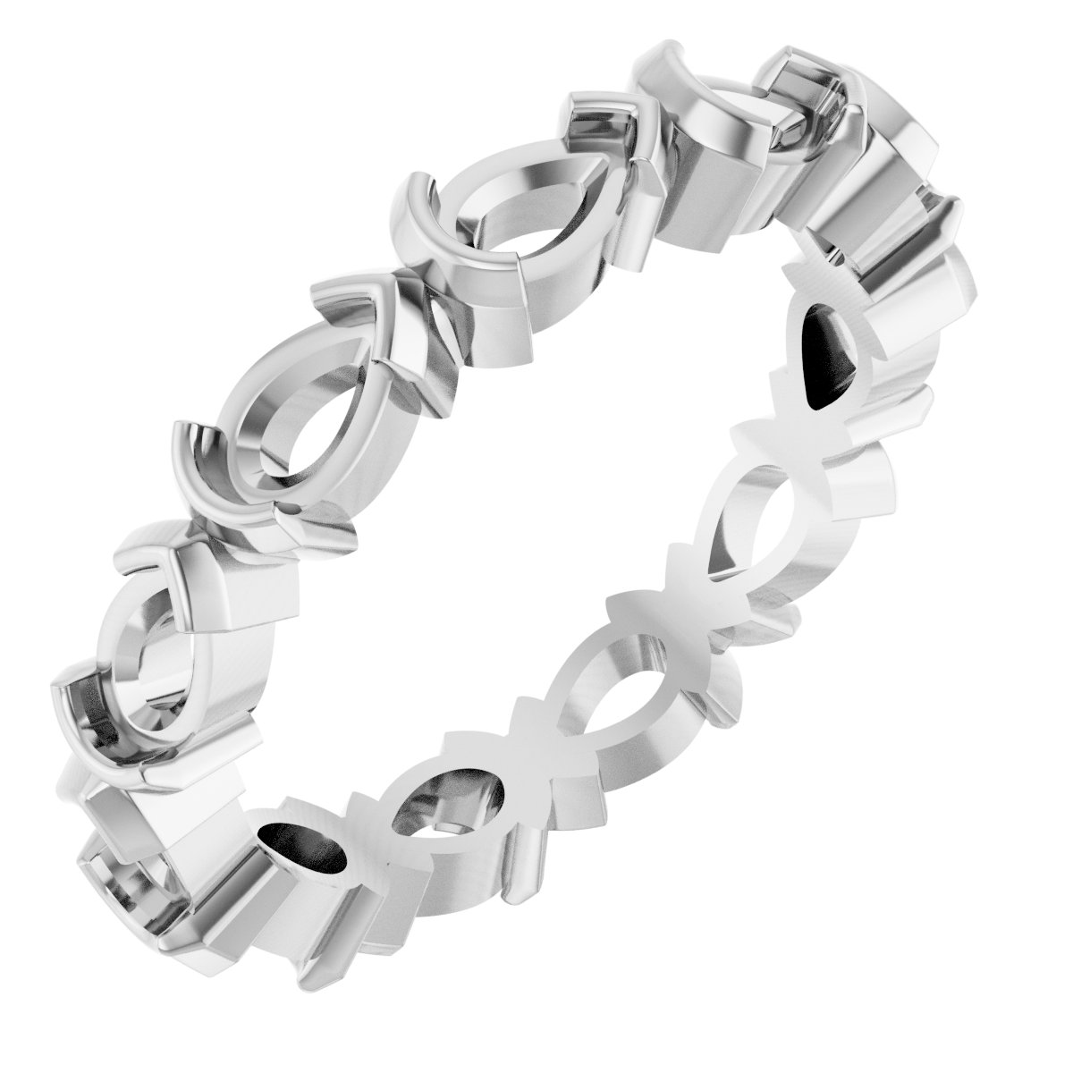 Half-Bezel Eternity Band