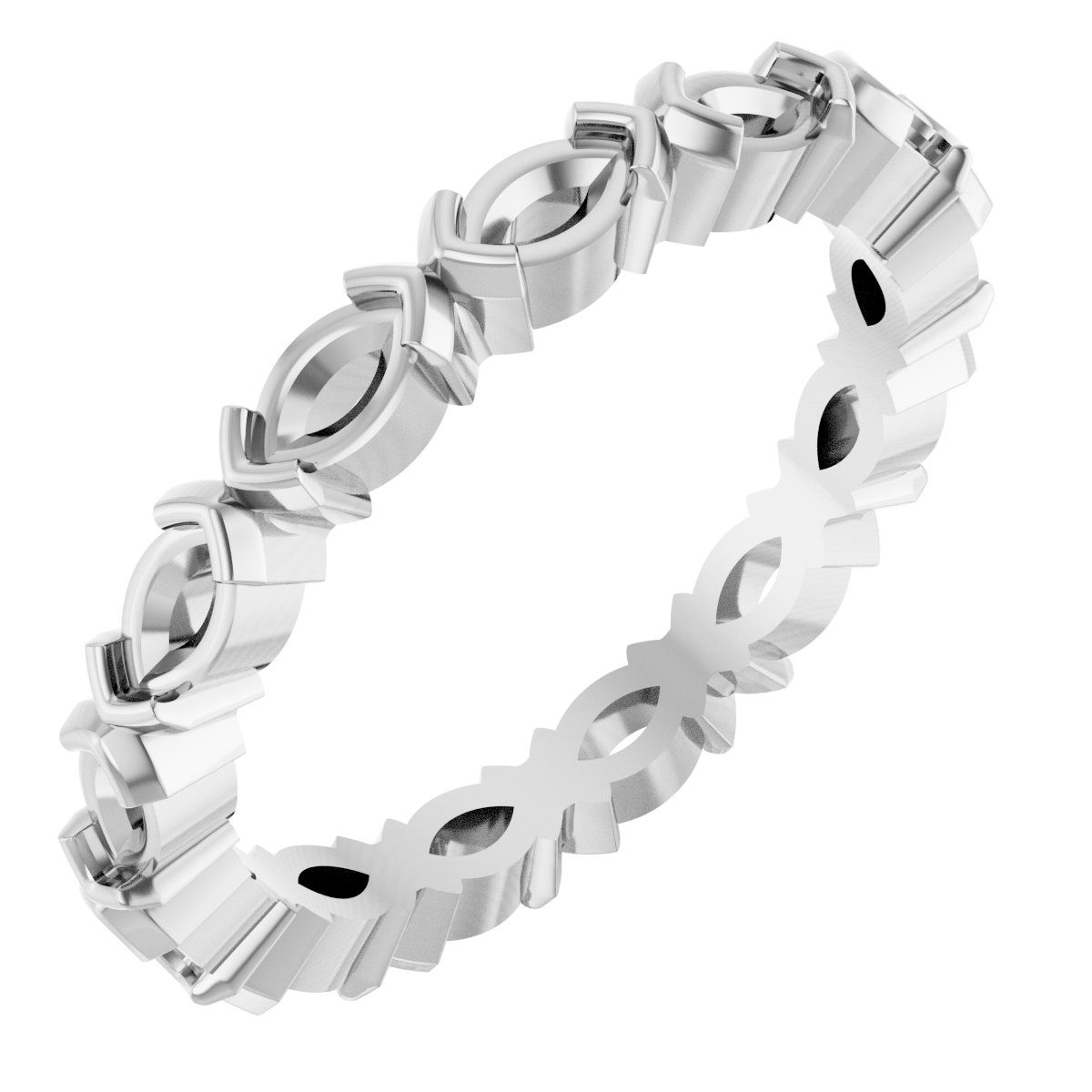 Half-Bezel Eternity Band
