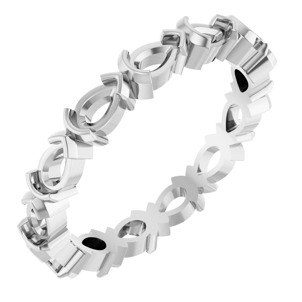 Half-Bezel Eternity Band