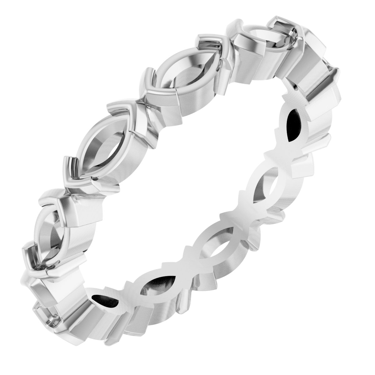 Half-Bezel Eternity Band