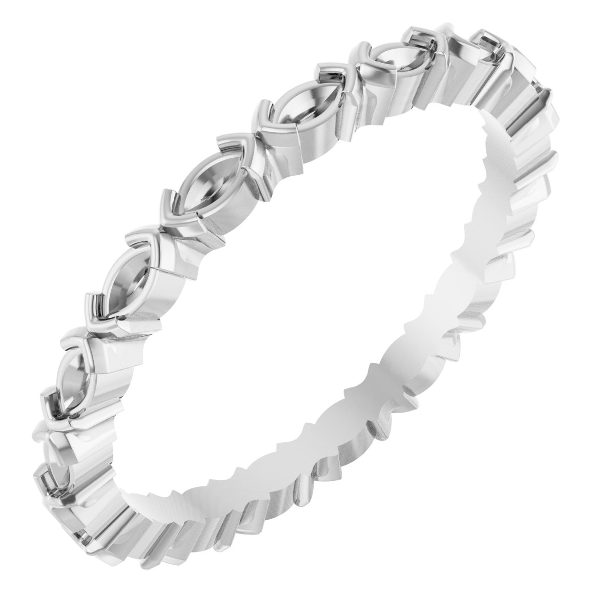 Half-Bezel Eternity Band