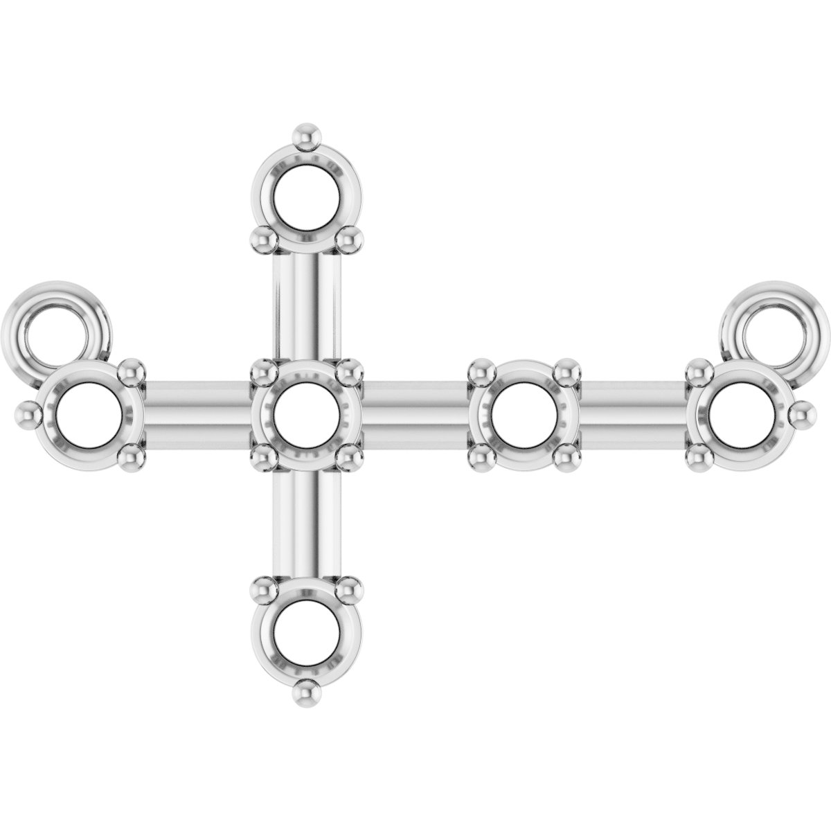 Accented Sideways Cross Necklace or Center
